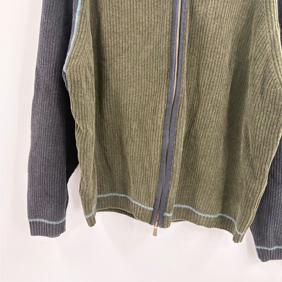 Tommy Bahama Men’s Black Cotton Green Full Zip Sweater Jacket Black Size Xl - Picture 3 of 16